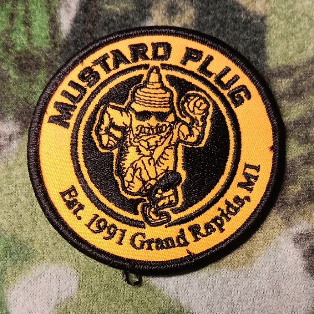 Mustard Plug Embroidered Patch Sew-On